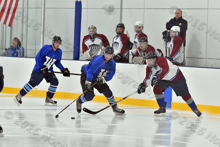 Wheaton College Men\'s Ice Hockey vs Middlesex Community College. - Photo By: KEITH NORDSTROM